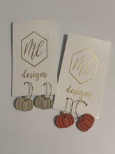 Clay Pumpkin Hoop Earrings