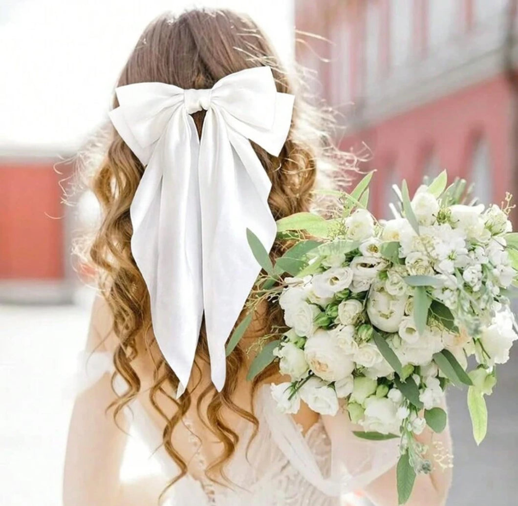 Fairytale Sateen Hair Bow Barrette