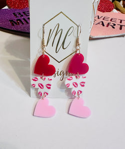 Fun Acrylic Valentine Earrings