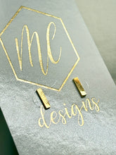 Gold or Silver Bar Stud Earrings