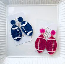 Acrylic Glitter Football Earrings