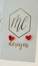 Multicolor Heart Stud Earrings