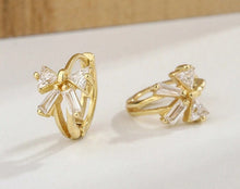 Small Bow Huggies Hoop Earrings
