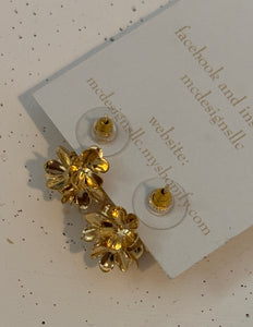 Pearl Flower Cluster Hoops Weddings