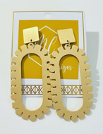 Brushed Gold Statement Earrings