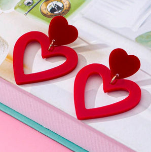 Fun Acrylic Valentine Earrings