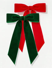 Velvet Single Bow - Barrette