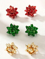 Christmas Bow Stud Earrings