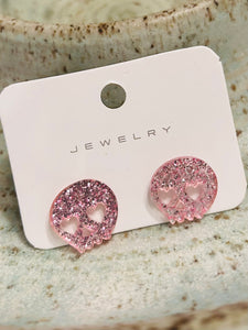 Glitter Halloween Stud Earrings