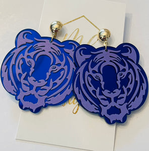 Acrylic Tiger Dangle Earrings