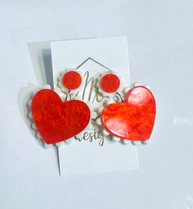 Fun Acrylic Valentine Earrings