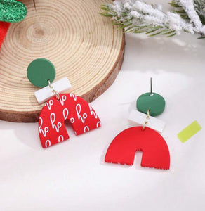 Christmas Silkscreen Earrings