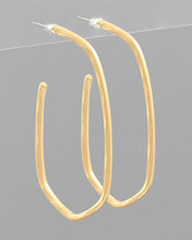 Hexagon Oval Matte Hoops Minimalistic