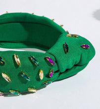 Mardi Gras Jeweled Sequin and Leather Headbands