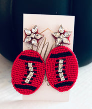 Assorted Beaded Football Earrings