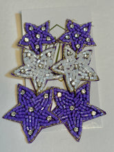 Triple Star Seed Beaded Earrings