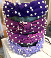 Purple Pearl Knot Headbands