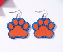 Glitter Paw Print Earrings