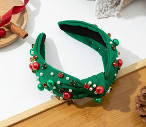 Statement Jeweled Christmas Headbands