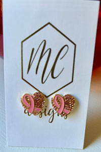 Small Breast Cancer Awareness Earrings