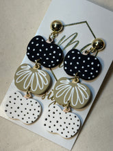 Triple Acrylic Painted Dangle Halloween Fall Pumpkins