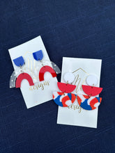 Acrylic Tiered USA Earrings