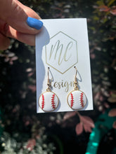 Rhinestone Baseball med/small Dangle Earrings