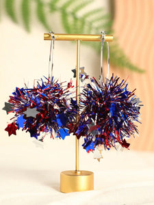 Large Pom Pom Statement Earrings