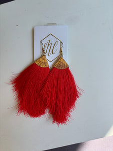 Long Fringe Tassel Statement Earrings