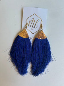 Long Fringe Tassel Statement Earrings