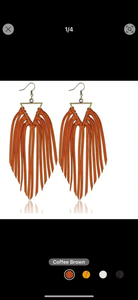 Leather Tassel Earrings