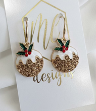 Jeweled Christmas Ornament Earrings