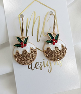 Jeweled Christmas Ornament Earrings