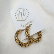 Classy Edgy Hoop Earrings