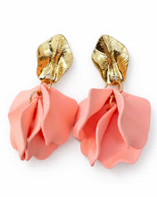 Small Petal Earrings Gold Leaf Top