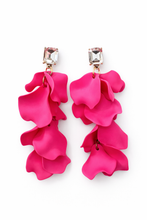 Hot Pink Reverse Petal Earrings with Tops