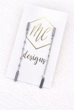 Silver Bar Chain Earrings