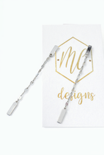 Silver Bar Chain Earrings
