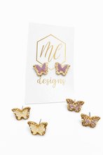 Druzy Butterfly Studs