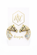 Gold Elegant Derby Horse Earrings