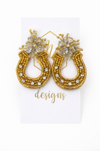 Beaded Horseshoe Earrings