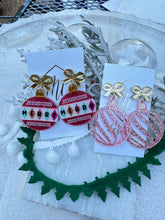 Fun Glitter Christmas Ornament Earrings