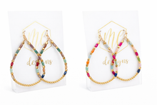 Colorful Beaded Teardrop Earrings