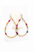 Colorful Beaded Teardrop Earrings