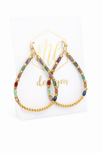 Colorful Beaded Teardrop Earrings