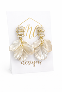 Jeweled Petal Earrings