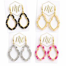 Beaded Pear Shaped Teardrop Earrings