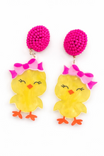 Spring Chicks Chicken Earrings