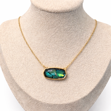Abalone Stone Gold Chain Necklace