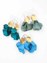Gold Dangle Flower Petal Earring